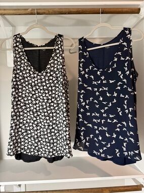 Set of 2 LOFT Mixed Media Tank Tops
